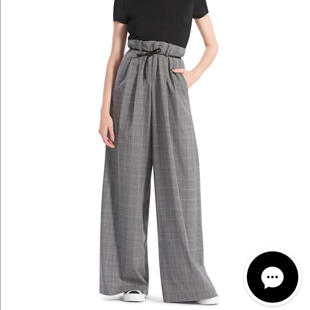 Alice and Olivia grey checkered trousers